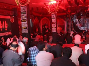 شہادت امام حسن مجتبی(ع) کی  مناسبت حسینیہ بلتستانیہ قم میں مجلس عزا منعقد