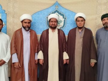 نجف اشرف سے تشریف لائے مسؤول مؤسسہ الکوثر حجۃ الاسلام والمسلمین شیخ اشرف ذیشان کی جامعہ روحانیت بلتستان آمد