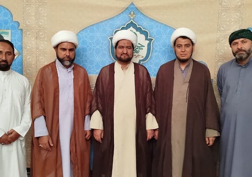 نجف اشرف سے تشریف لائے مسؤول مؤسسہ الکوثر حجۃ الاسلام والمسلمین شیخ اشرف ذیشان کی جامعہ روحانیت بلتستان آمد